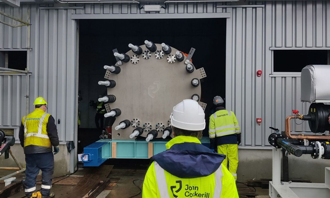 John Cockerill has installed four electrolyzers at the HyOffWind site